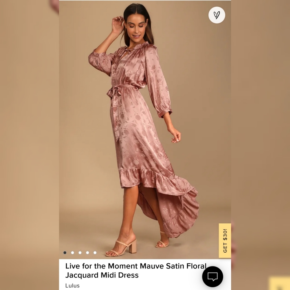 Gorgeous Satin Flora Midi Dress
